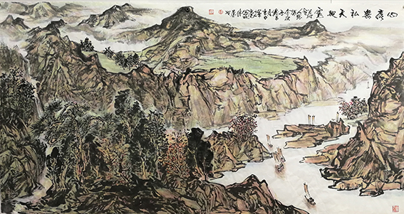 黎越常作品《心底无私天地宽 》